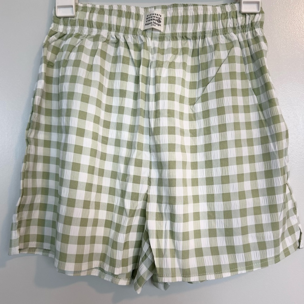 Green Gingham Women's Shorts